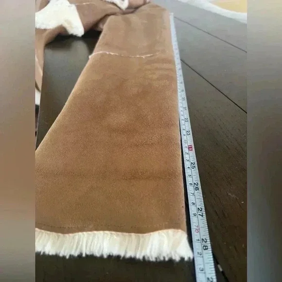 B Hip by Me Jane faux‎ suede shearling waterfall jacket Sz M - Picture 10 of 10